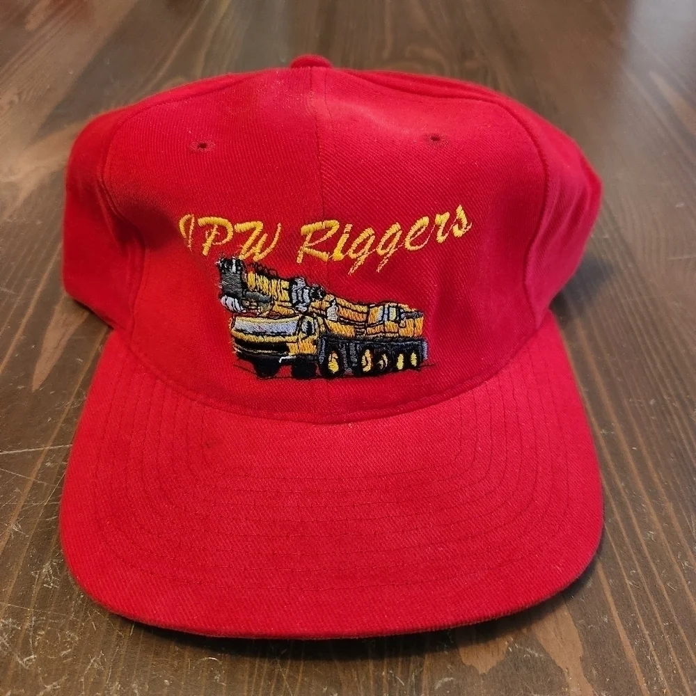 JPW Riggers Syracuse NY Vtg Hat Vintage Trucker Hat Adjustable Back Red Cap Hat